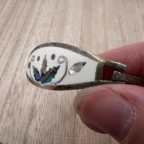 Alpaca Mexico Sterling? Abalone Vintage Bracelet - Picture 8 of 8